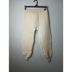 Vintage 1970s Quilted Thermal Liner Pants Men's Size Medium Made in USA